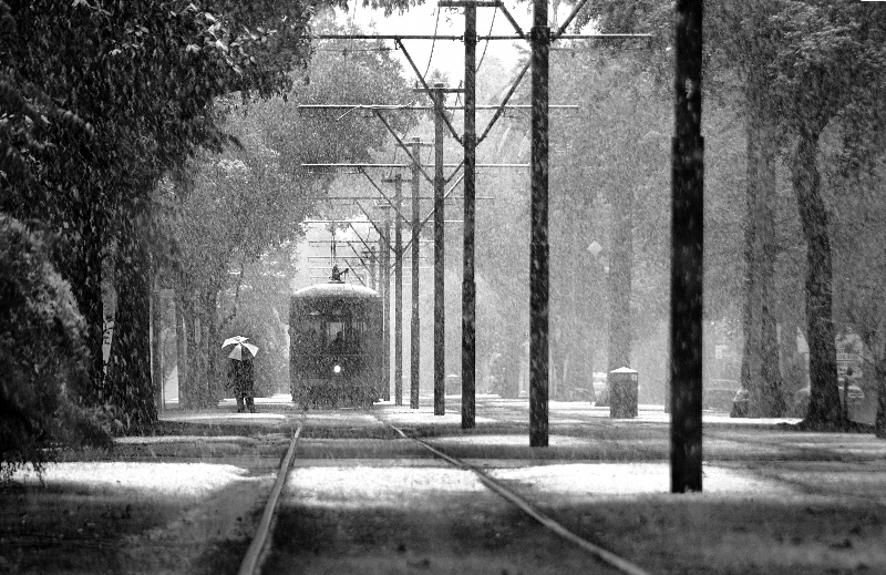 Waiting for a Street Car in New Orleans